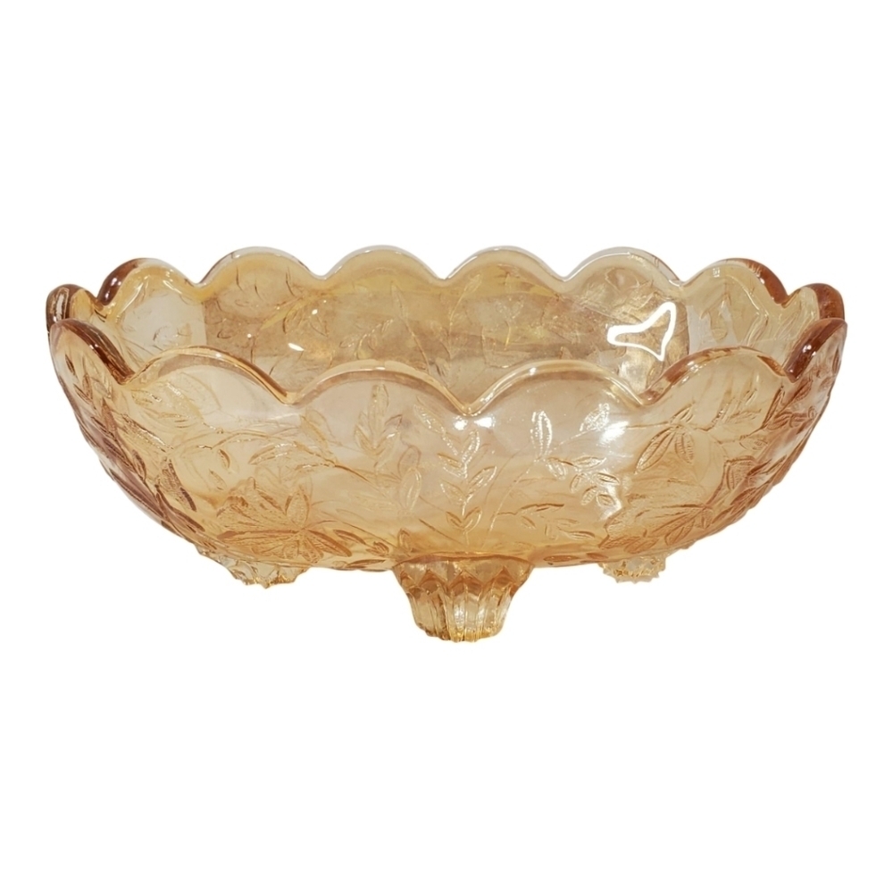 Carnival iridescent Jeanette glass dish